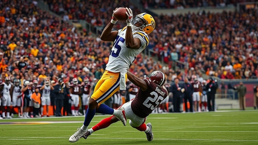 LSU Tigers football highlights with dramatic catch against South Carolina.