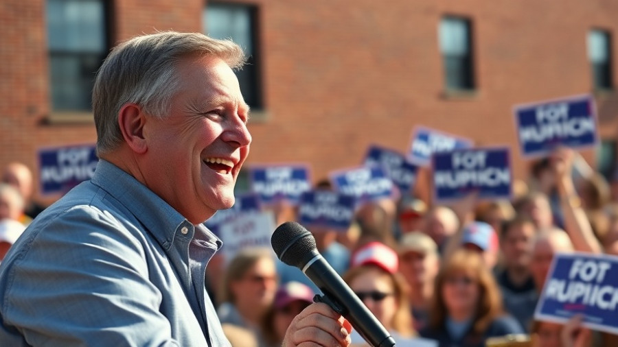Virginia Attorney General race speaker at outdoor political rally