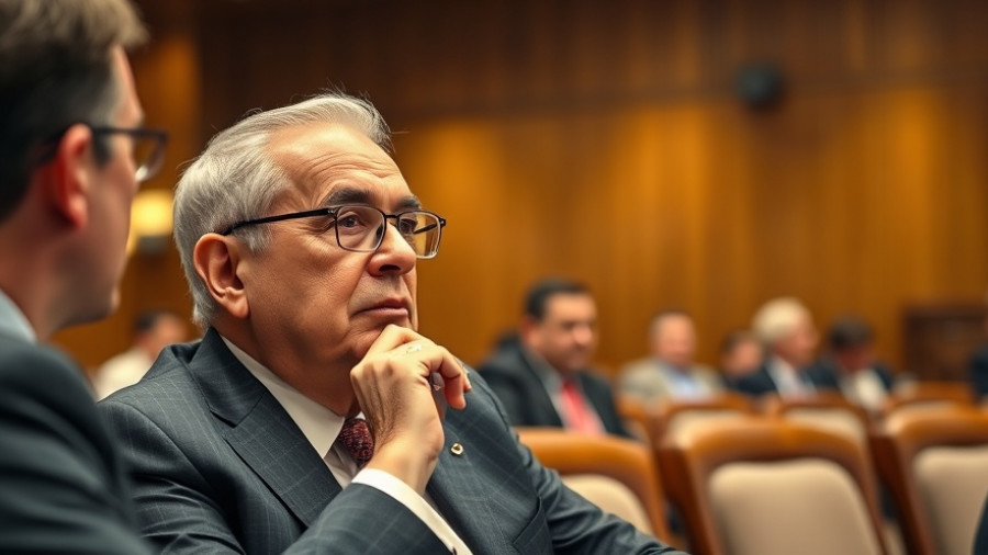 Meeting room scene with a thoughtful man in focus.