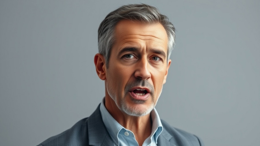 Determined speaker discussing 'The Ultimate Fat Burning Food Revealed'.