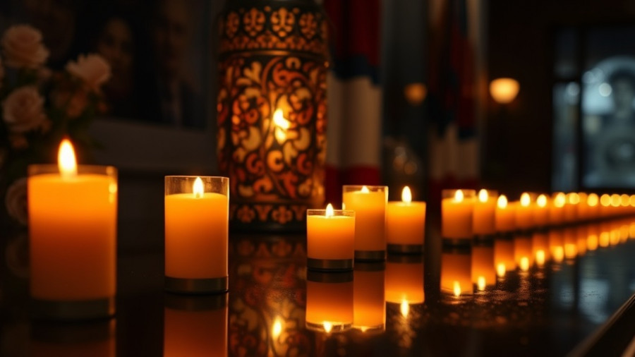 Dimly lit memorial candles for domestic violence homicides in Harris County.
