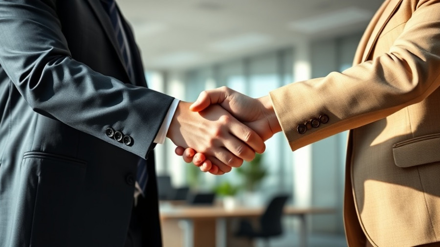 Close-up handshake signaling Keystone Bank Acquisition partnership.