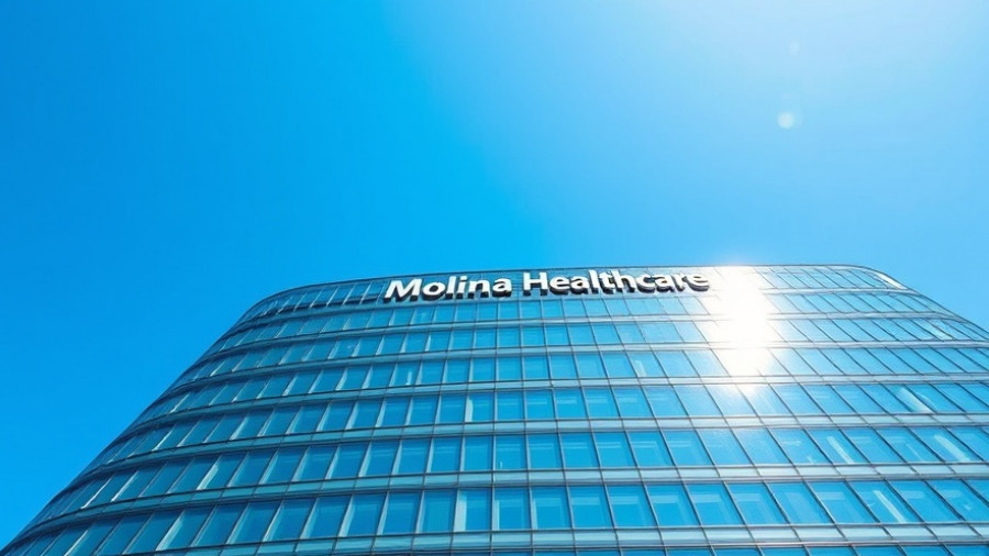 Molina Healthcare building under clear blue sky reflecting profit guidance cut.