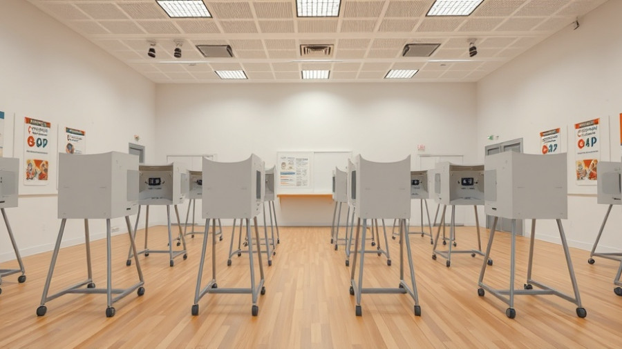 Modern voting machines at a Texas polling station for Proposition 16.
