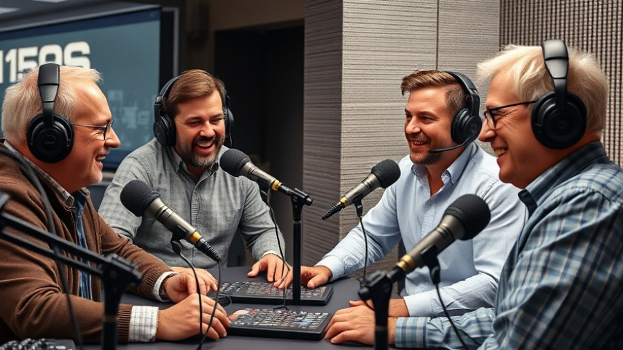 Dallas Cowboys 2025 radio show with four hosts in studio setting.