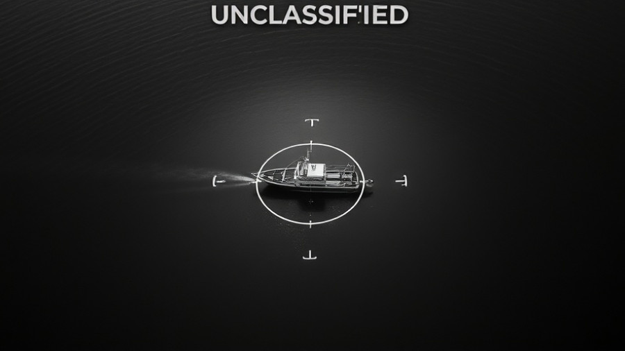 Infrared view of boat in military operation with 'UNCLASSIFIED' label.