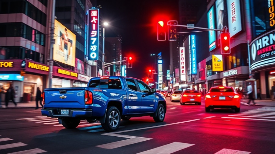 Austin intersection at night with traffic; highlighting urban dynamics.