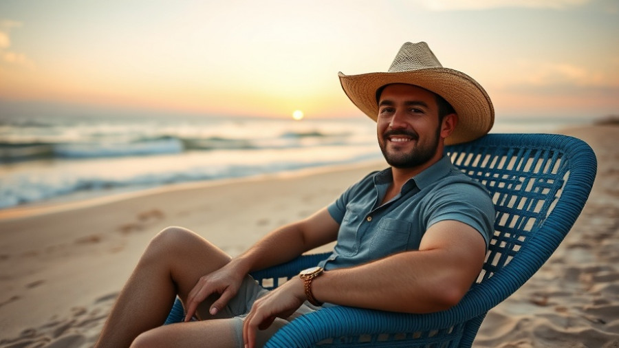 Kenny Chesney Heart Life Music theme on a tranquil beach.