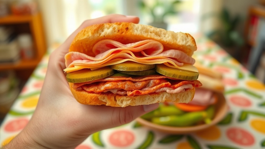 Health and wellness vibe with vibrant pickle sandwiches, layered and fresh.