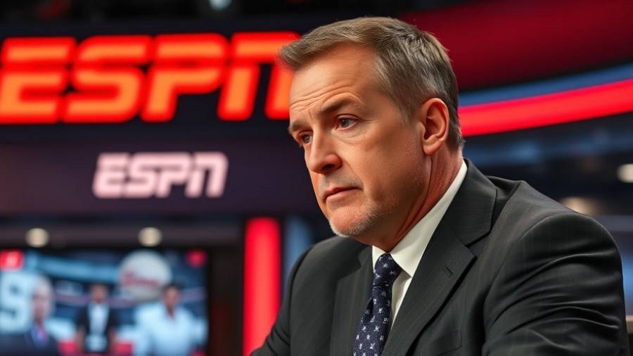 NBA gambling scandal discussion on ESPN with man pictured.