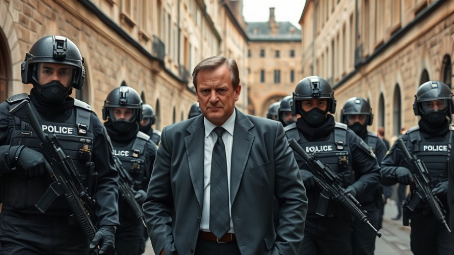 Police conducting Louvre heist investigation at historic site entrance