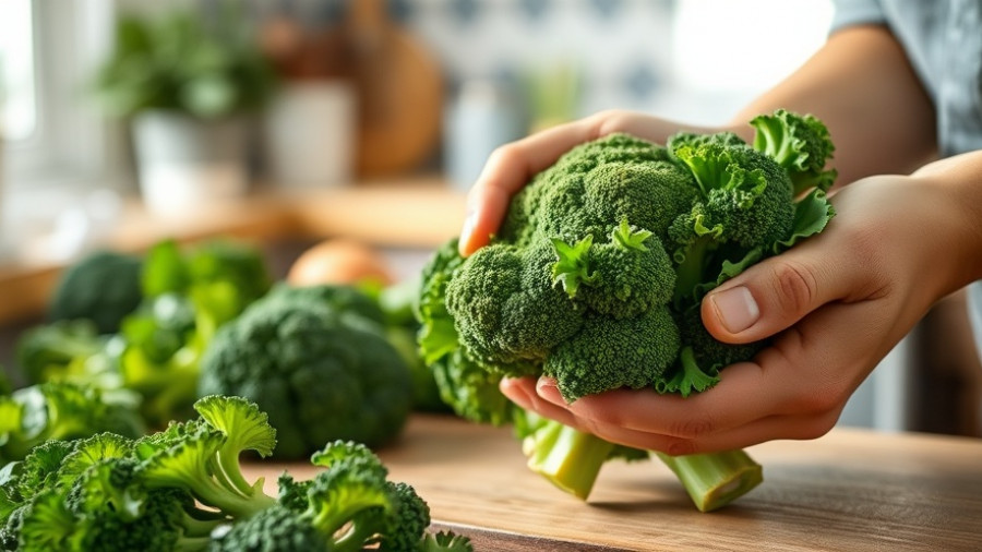 Preparing broccoli for healthy lifestyle and brain health.