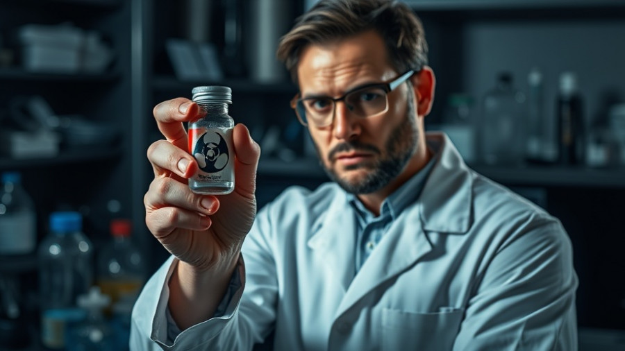 Medical researcher examines biohazard vial related to hidden killer tuberculosis.