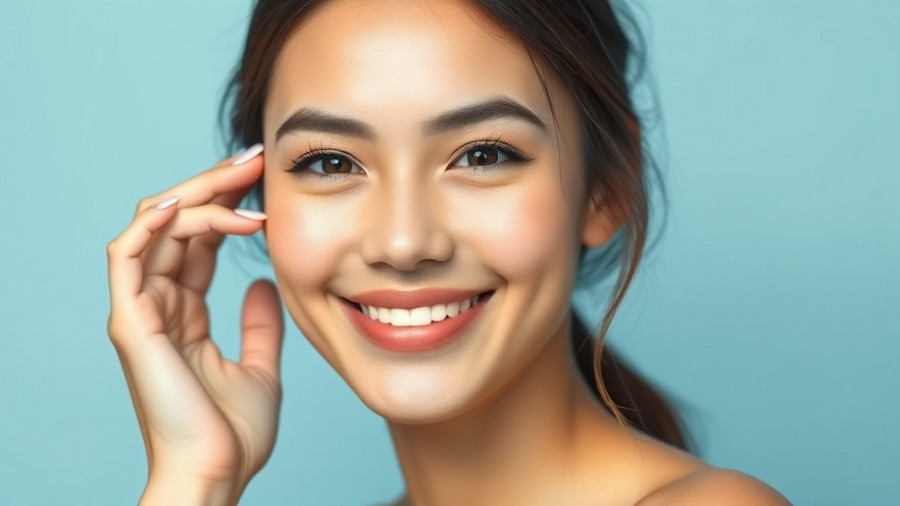 Clear skin diet benefits on woman's glowing face.