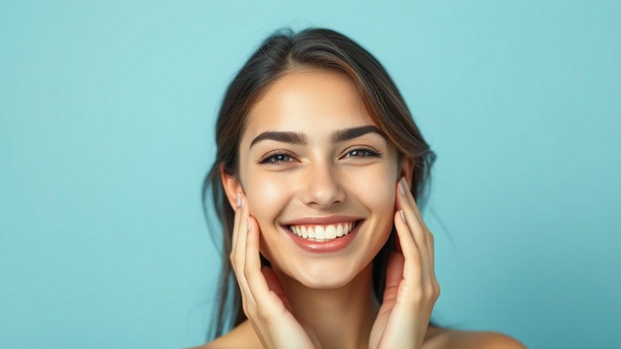 Smiling woman highlighting benefits of a low glycemic diet for acne.