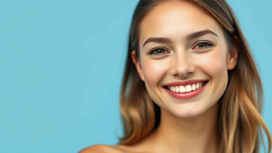 Smiling woman with clear skin, highlighting clear skin diet benefits.