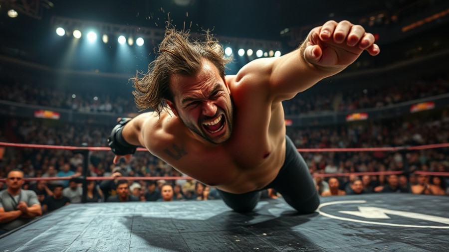 Jeff Hardy in wrestling history with intense action moment.