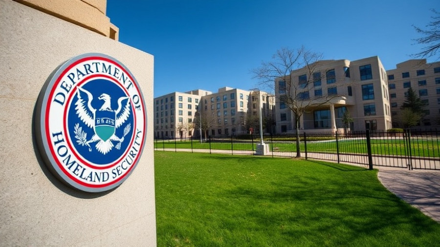 U.S. Department of Homeland Security building related to citizenship test requirements.