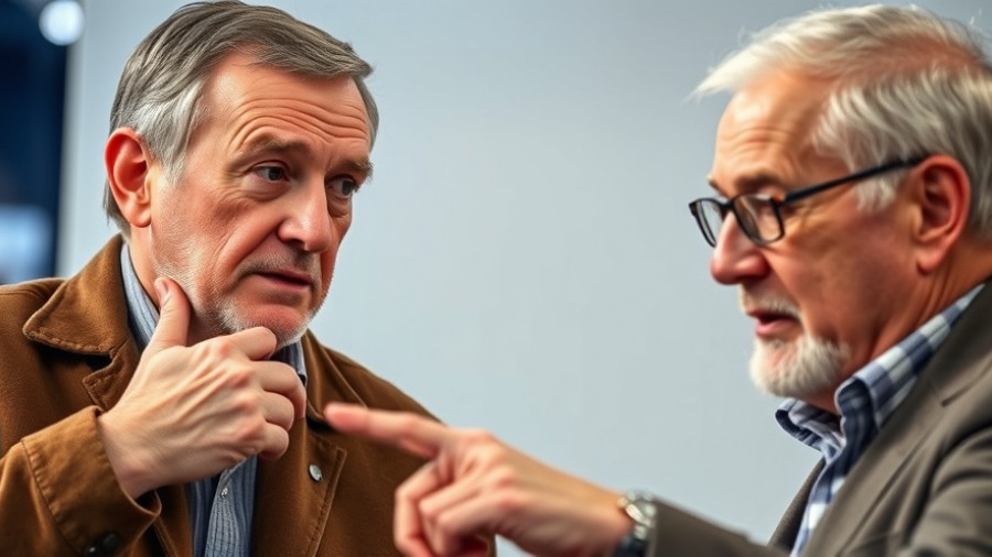 Close-up of two older men in discussion about U.S.-Brazil relations tariff talks.