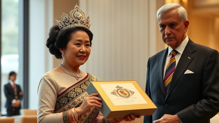 Queen Mother Sirikit in tribute image with formal portrait.