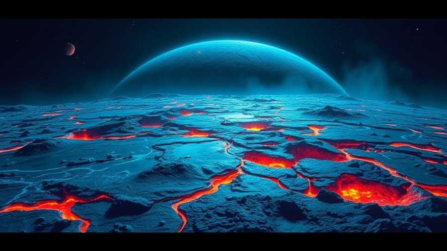 Alien planet surface with volcanic activity, math says life shouldn't exist concept.