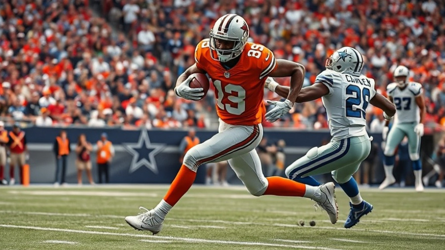 Dallas Cowboys defense struggles against opposing player in intense game.