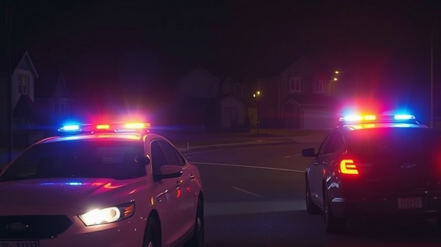 Night scene with San Antonio police cars, crime reports.