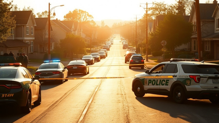 San Antonio crime scene investigation on suburban street.