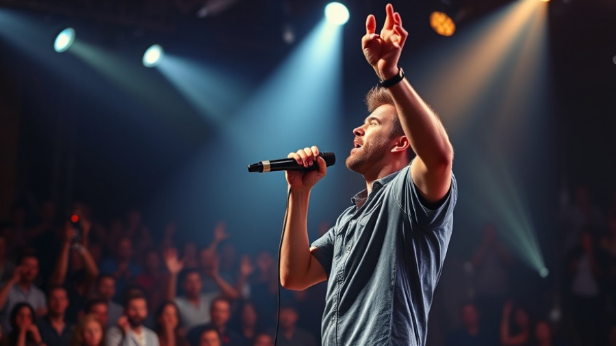 Energetic musician passionately performing on stage, Springsteen Deliver Me from Nowhere review.