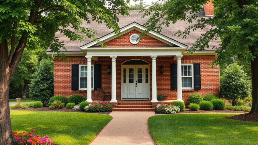 Charming house at top hill country wedding venue with lush greenery.