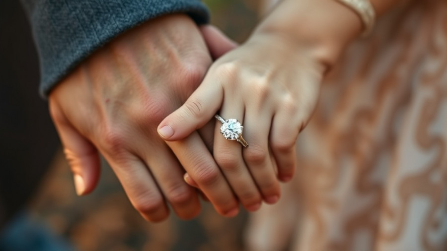 Hands showcasing engagement ring, symbolizing modern dating connections.