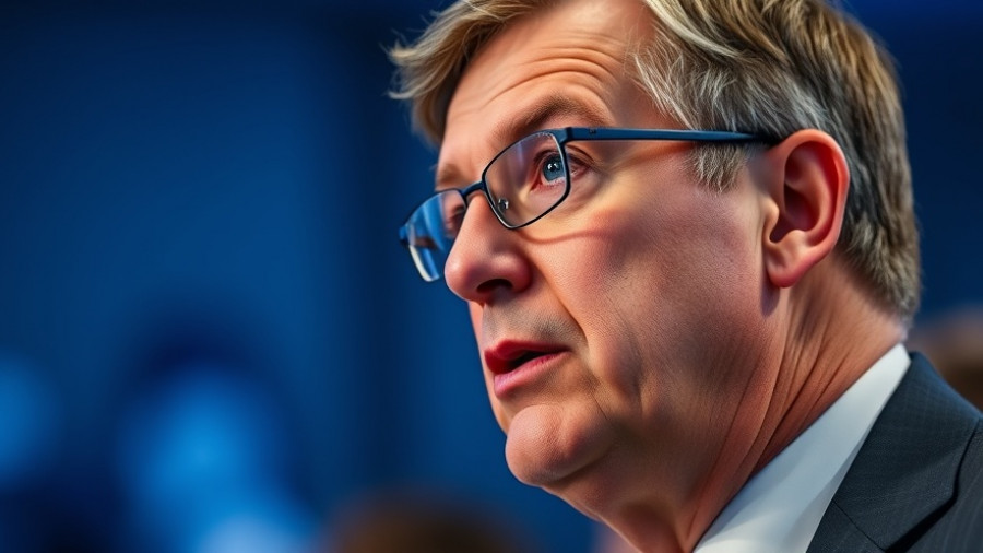 Middle-aged man speaking at conference on US military news.