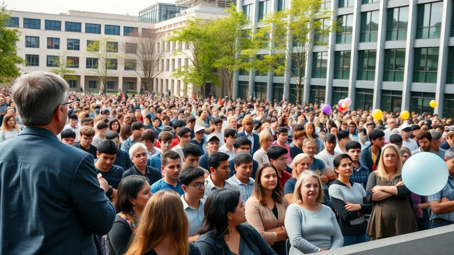 Graduation ceremony with large crowd on federal loan caps impact on medical students.