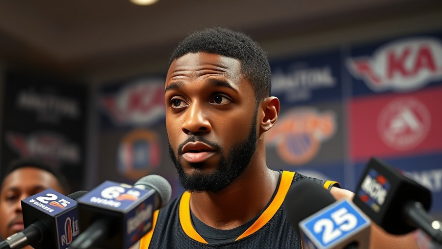 Stephen Curry speaking at a press conference.