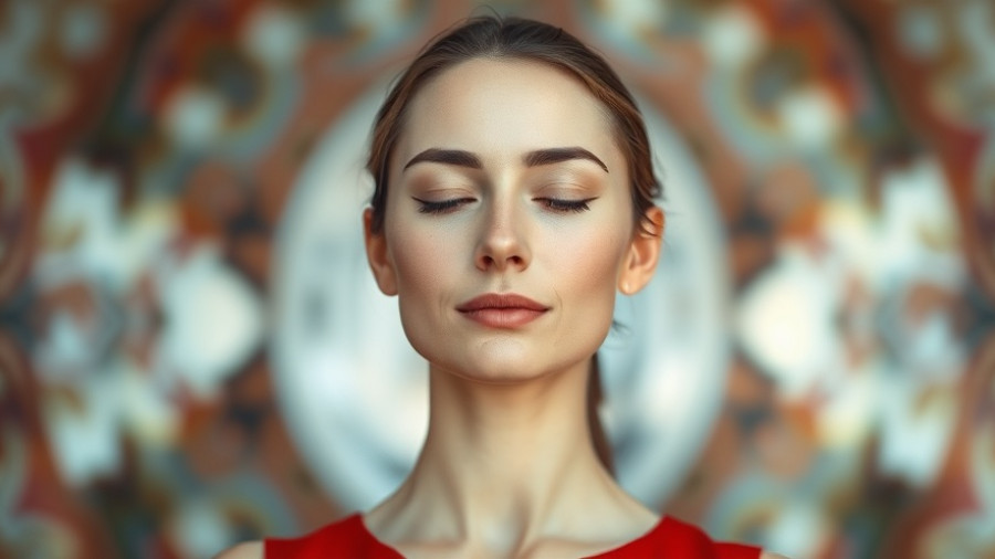 Calm woman practicing mindfulness for small wins in mental health.