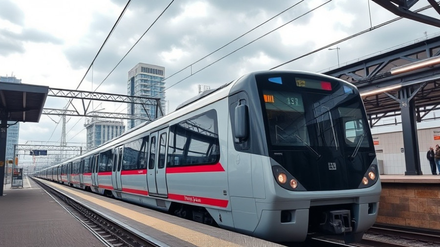 DART Silver Line train at station on a cloudy day.
