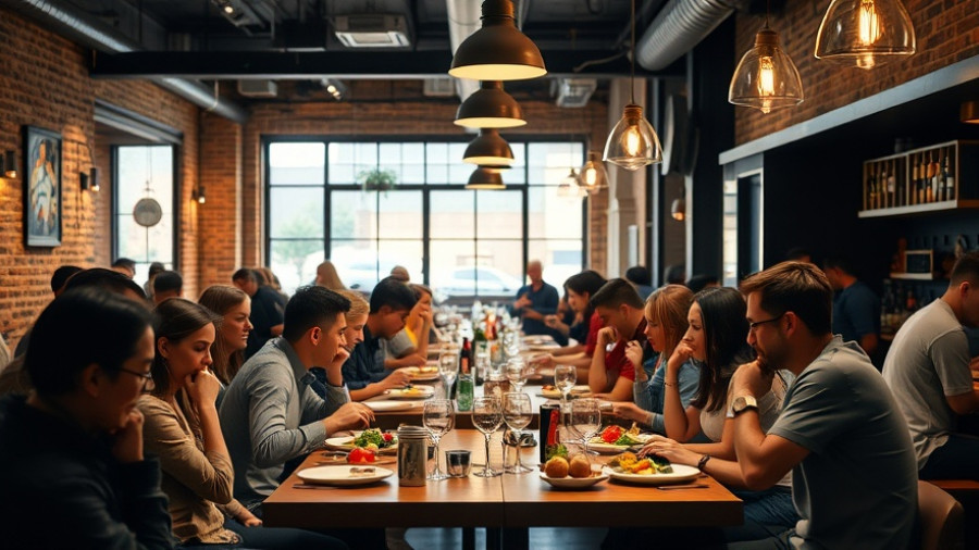 Lively San Antonio dining scene in an upscale restaurant.