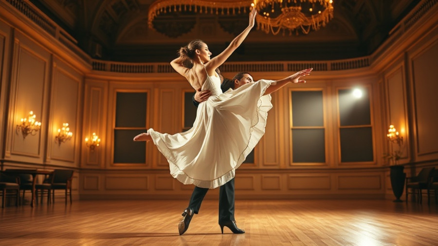 Elegant dance performance showcasing precise moves in warm lighting.