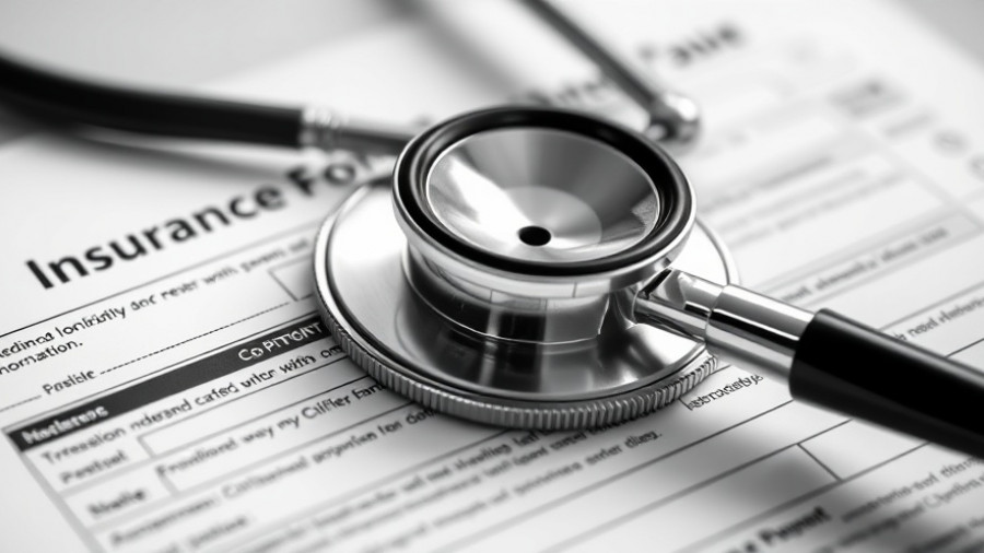 Stethoscope on health insurance form representing price transparency compliance.
