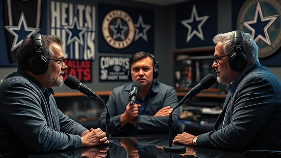 Dallas Cowboys 2025 podcast discussion in modern studio.