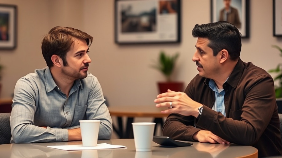 Two people discussing at a table, relevant to San Antonio business news.