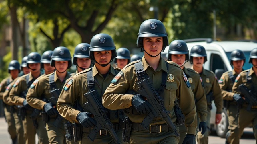 Military police patrol in Memphis highlighting crime reduction efforts.