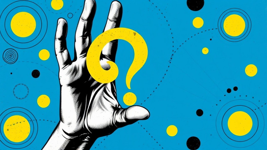 Abstract hand with a yellow question mark asking about GLP-1 medications