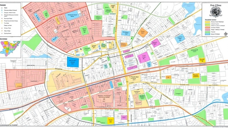 Dallas real estate market development map showcasing city planning.