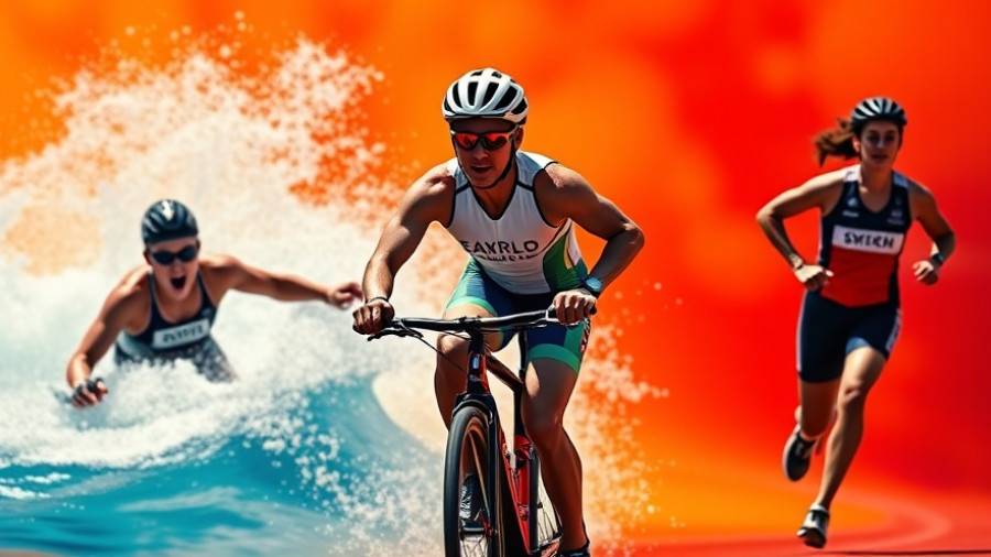 Triathlon athletes showcasing health and wellness in dynamic action.