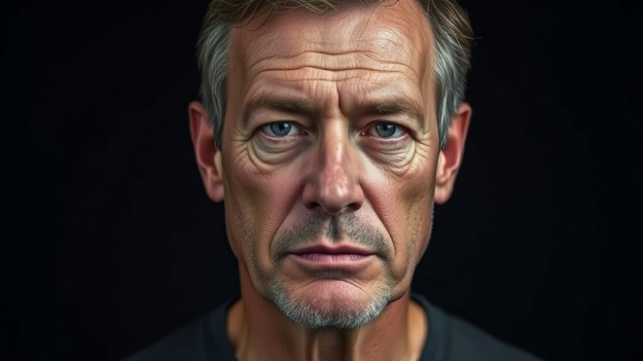 Middle-aged man discussing the best vitamin for arthritis, serious expression.