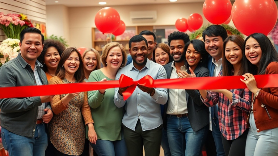 Celebration at H-E-B Jordan Ranch store grand opening with ribbon cutting.