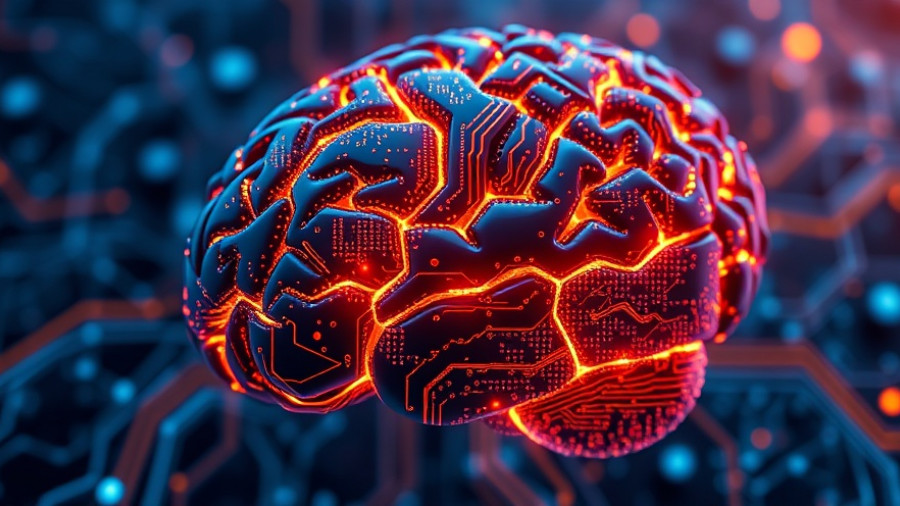 Conceptual digital brain illustrating understanding consciousness in AI.