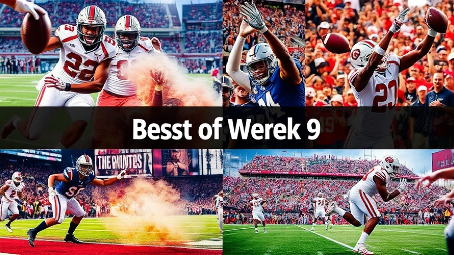 Exciting 2025 SEC Football Highlights collage with week 9 action.