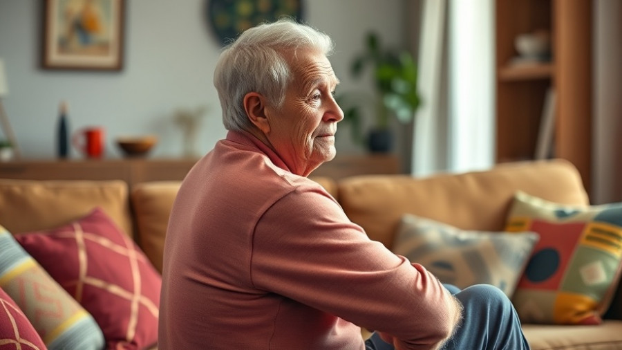 Elderly person practicing back exercise for sleep improvement.